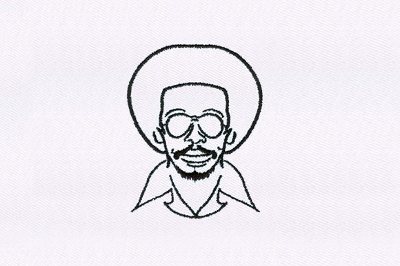 70s Afro Man Design: A Groovy Addition to Your Embroidery