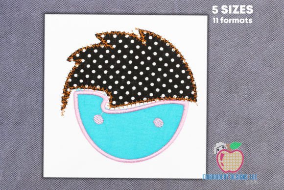Adorable Face of the Cute Little Boy Embroidery