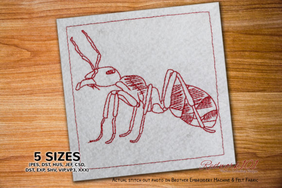 Aggressive Ant: A Bold Addition for Seasonal Embroidery