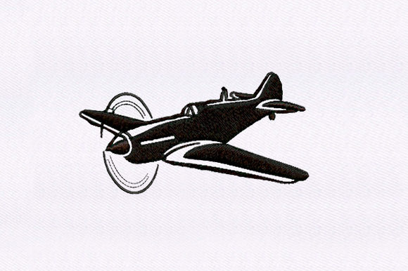 Airplane Silhouette: A Bold Holiday Embroidery Design