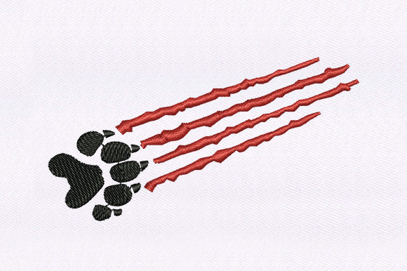 Animal Paw: A Charming Embroidery Design for Gifts