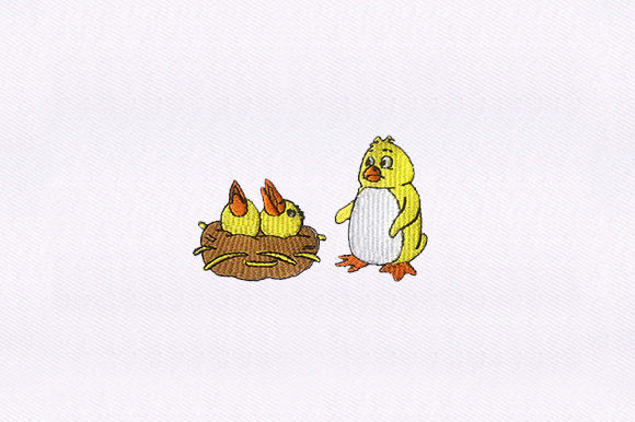 Charming Bird Baby Chicks for Seasonal Embroidery