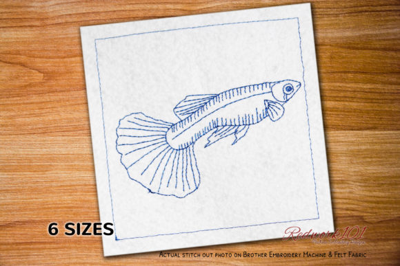 Charming Guppy Fish Bluework for Personalized Gifts