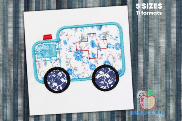 Cute Ambulance Applique for Your Next Project