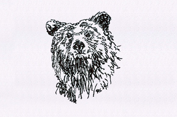 Grizzly Bear: A Bold and Versatile Embroidery Design