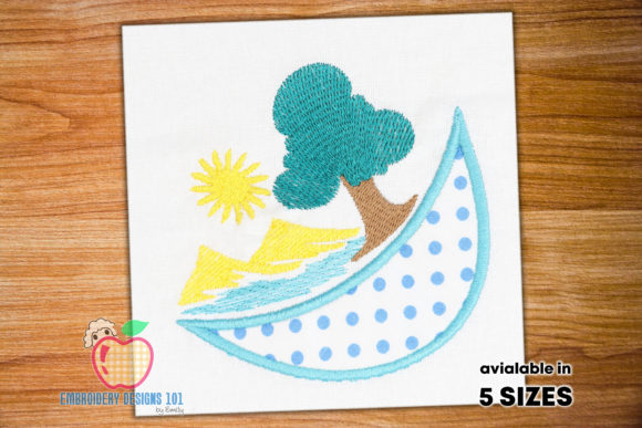 Moon with Nature Scene for Boutique Apparel