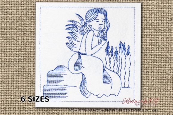 Peace Angels Redwork: A Premium Embroidery Design