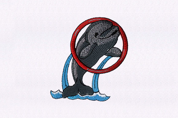Review of Dolphin Showcasing Embroidery Design