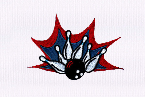 Strike Bowling: A Versatile Embroidery Design