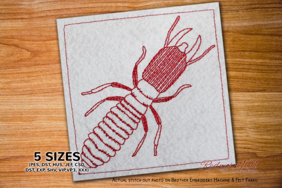 Termite Creature Redwork: A Unique Holiday Embellishment
