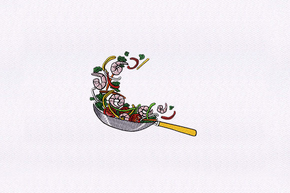 Tossing Pan: A Versatile Embroidery Design for Business